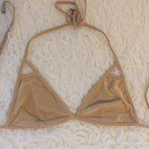 Vitamin A gold bikini top